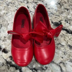 FABKIDS Red Bow Kids Shoes